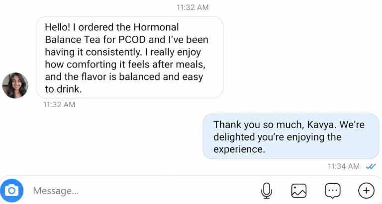 Customer testimonial screenshot