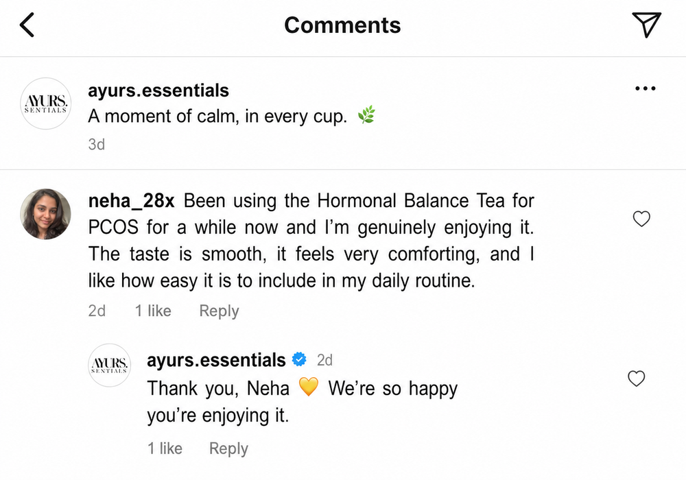 Customer testimonial screenshot